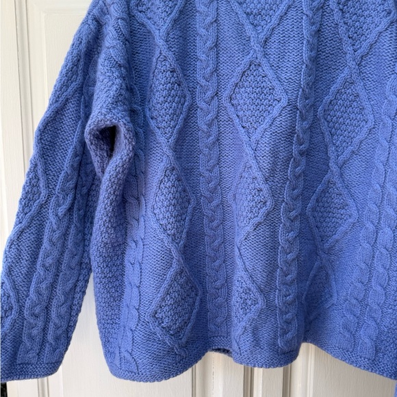 Connemara Knitwear Merino Wool 100% Pure Wool Made in Ireland purple cardigain - Picture 7 of 8